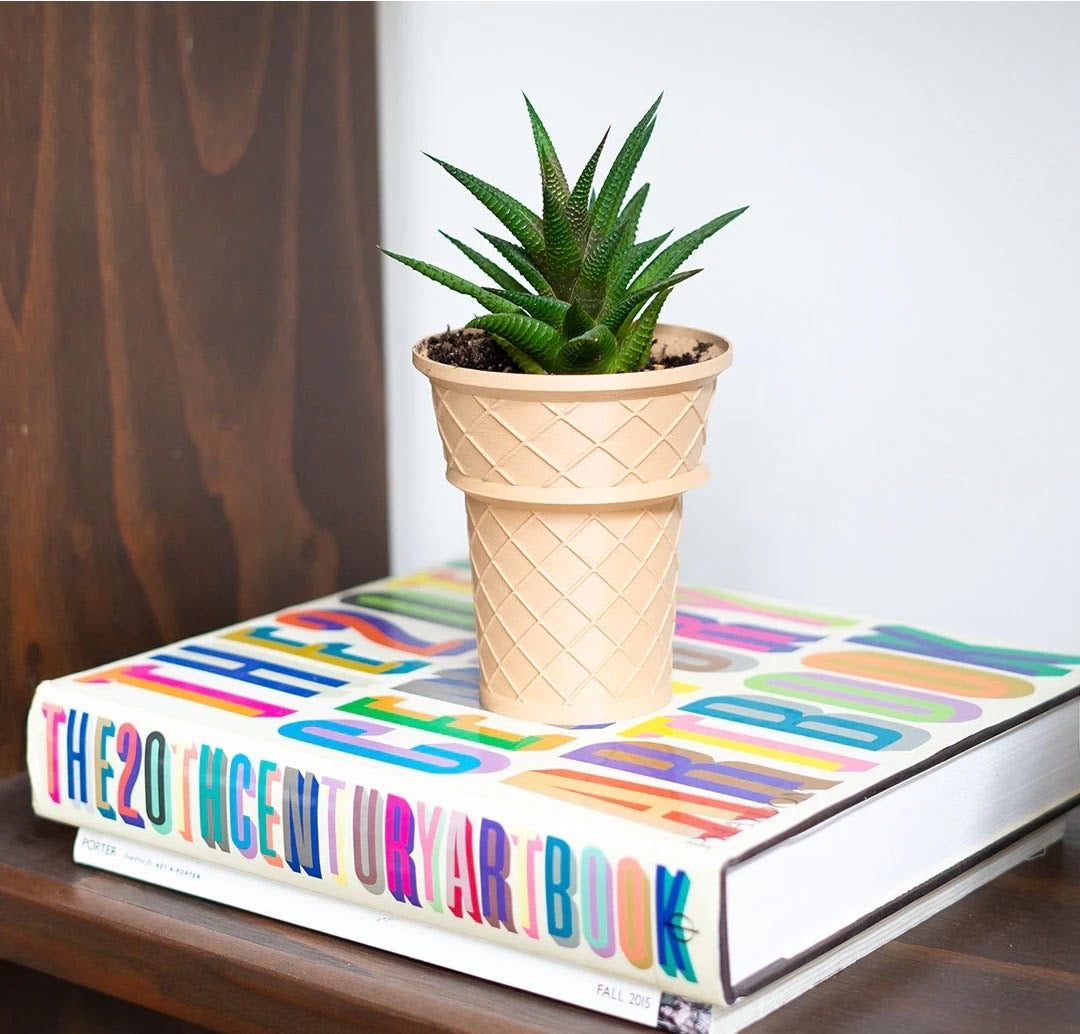 Ice cream cone planter